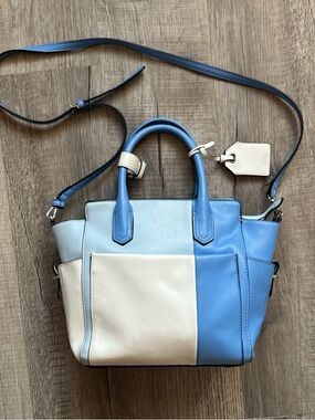 Reed Krakoff Blue & Cream Colorblock Crossbody